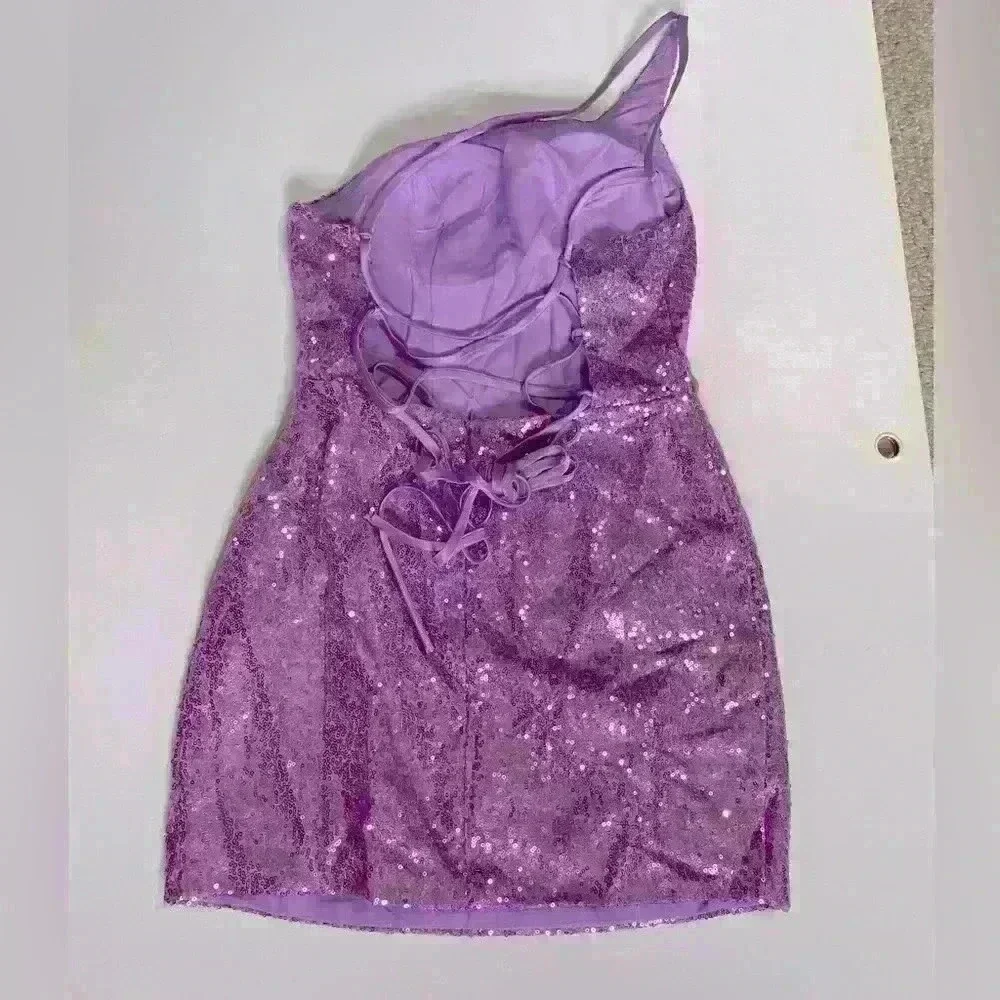 Purple Sparkly Dress - Picture 3 of 8